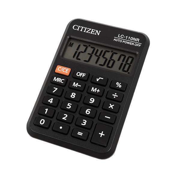 Citizen Hesap Makinesi Cep LR-110NR Siyah