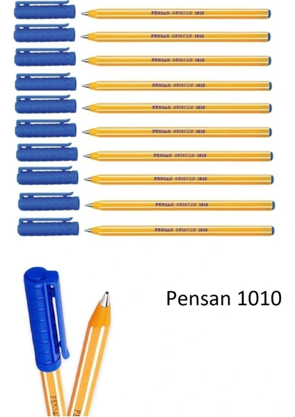 Pensan 1010  Ofispen Tükenmez Kalem Mavi 10'Lu