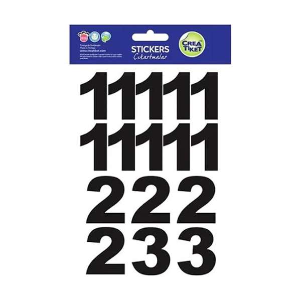 Crea 1341 XL Rakam Etiketi Siyah