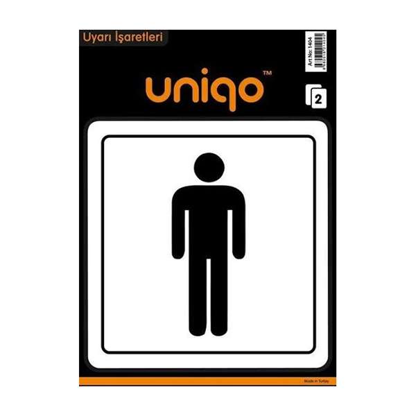 Uniqo Uyarı Etiketi  Erkek WC Figürü