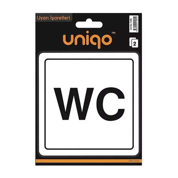 Uniqo Uyarı Etiketi WC Yazısı