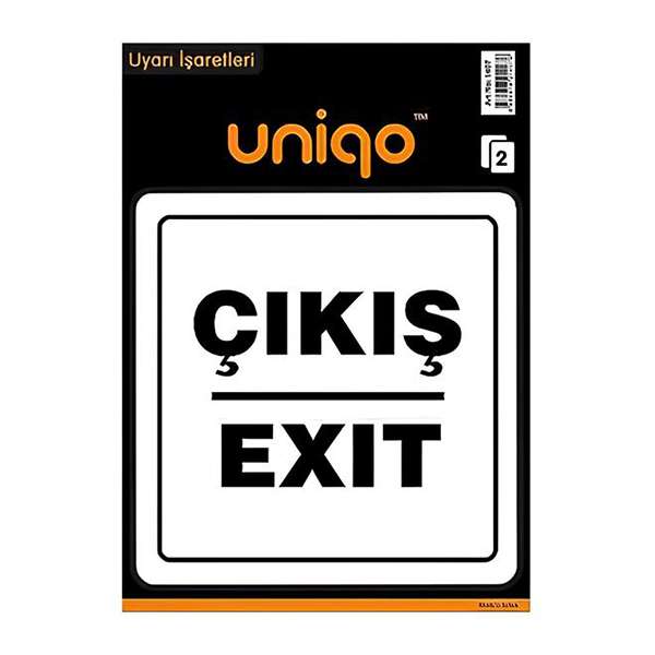 Uniqo Uyarı Etiketi Çıkış / Exit