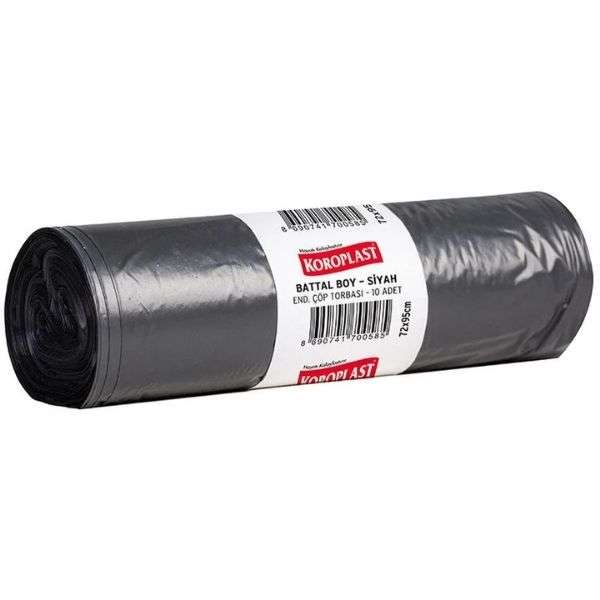 Koroplast Çöp Torbası Eko End. Siyah Battal Boy