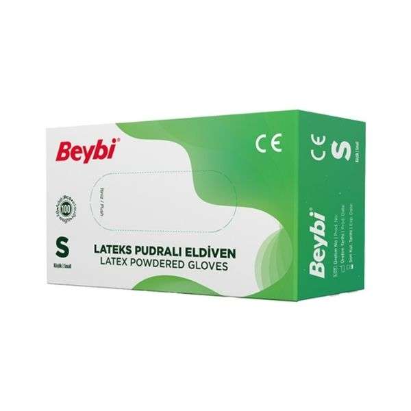 Beybi Lateks Pudralı Muayene Eldiveni S