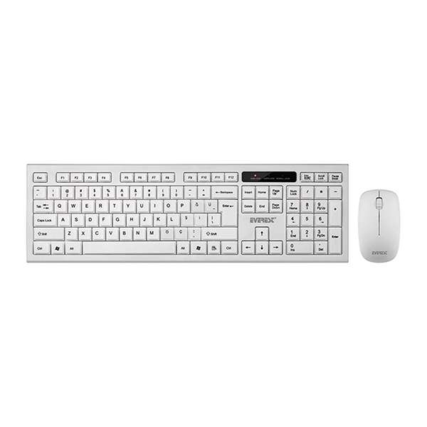 Everest KM-6121 Klavye Mouse Set Beyaz