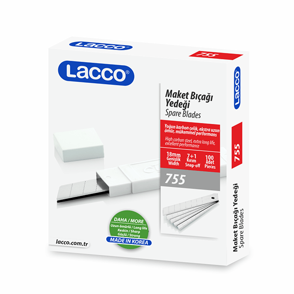 Lacco 755 Maket Bıçağı Yedeği 18 mm