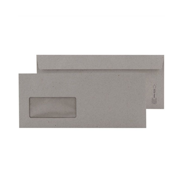 Doğan Diplomat Zarf 10.5X24 90 Gr Kraft Silikonlu Pencereli 100 Adet