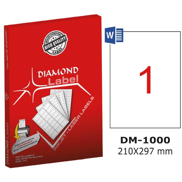 Diamond Lazer Etiket DM-1000 210x297 mm