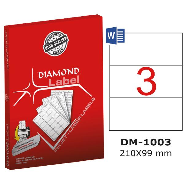Diamond Lazer Etiket DM-1003 210x99 mm