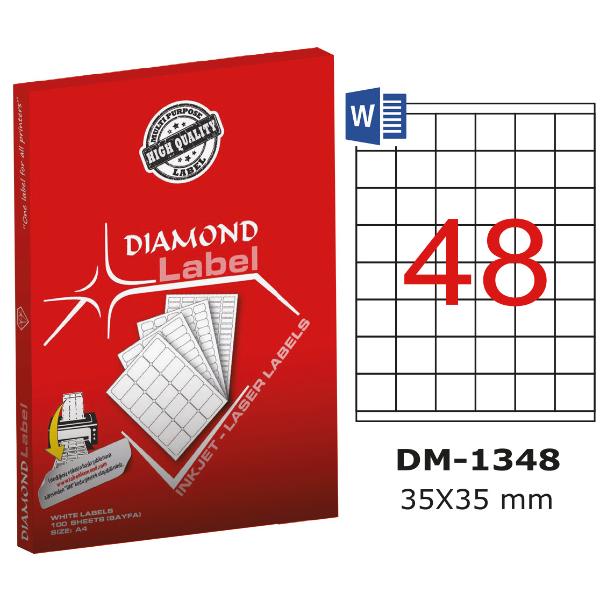 Diamond Lazer Etiket DM-1348 35x35 mm