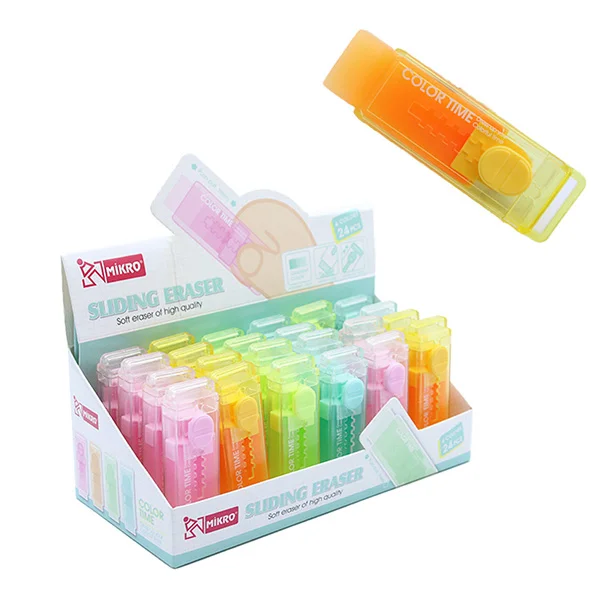 Mikro E2378C Sliding Eraser PVC Silgi – Renkli (Adet)