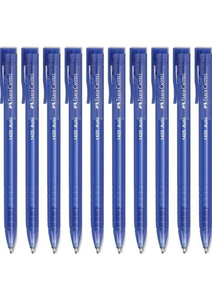 Faber-Castell Faber 1425 Auto Tükenmez Kalem Mavi 10'lu