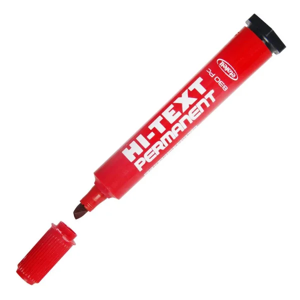 Hi-Text 830PC Marker Kalem Kesik Uç Kırmızı