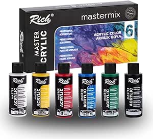 Rich Mastermix Profesyonel Akrilik Boya 60cc 6 Renk
