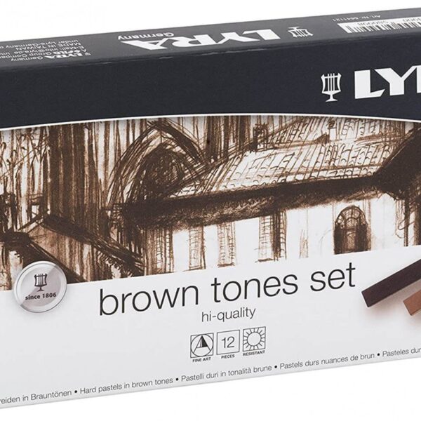 Lyra Polycrayon Soft 12'li Toz Pastel Boya Brown Tones